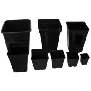 Maceta Cuadrada Negra