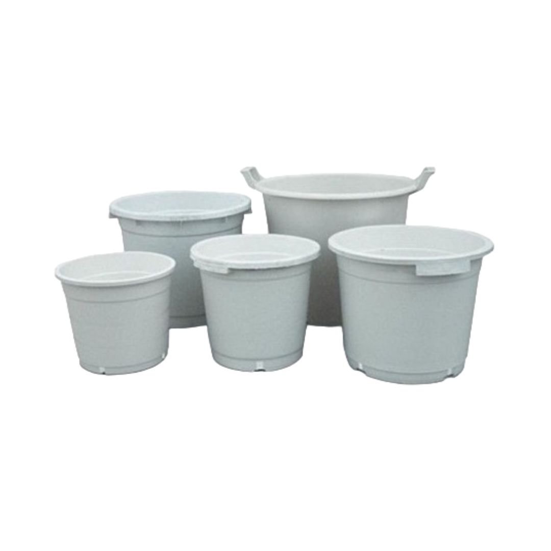 Maceta contenedor blanca