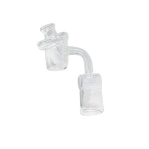 Banger de Cuarzo con Tapa Carb de Vidrio con Flujo de Aire - Macho 10mm