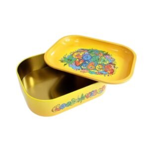 Caja Metálica con Bandeja para Liar - Good Vibes - 18 x 14 x5cm